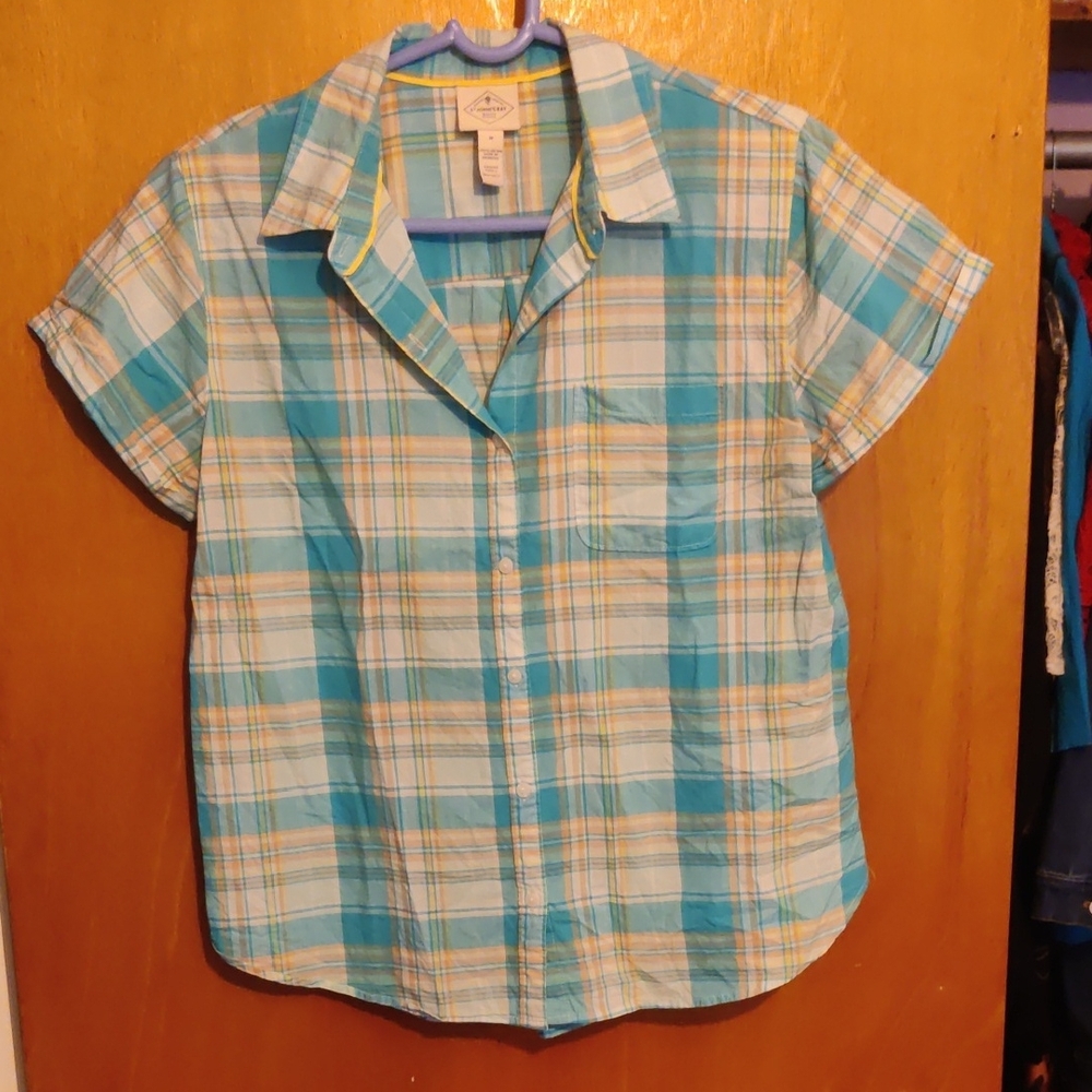 OshKosh B'gosh Blue and Yellow Plaid Button-Down Shirt